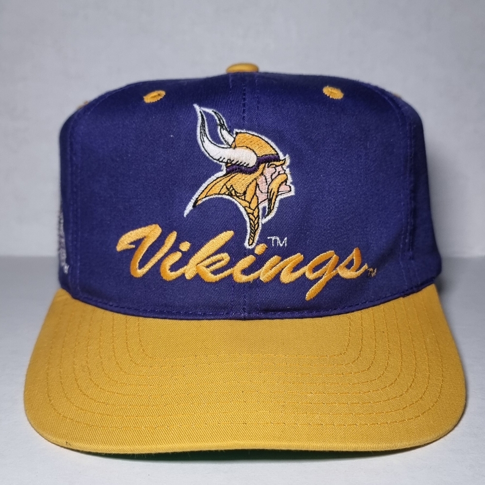 Vintage 90s Minnesota Vikings Logo 7 Hat Cap Snapback 🔥